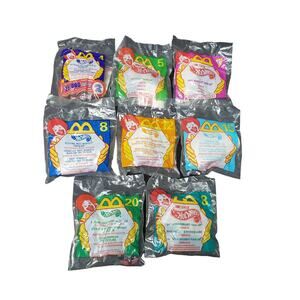 McDonald Nascar Hot Wheel Happy Meal Toys Diecast Race Car Bundle Set of 8 1999